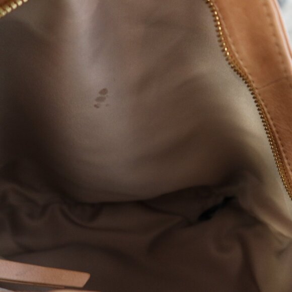 American Leather Co. Fringe Lilly Ziptop Hobo Bag Nutmeg NEW - Picture 5 of 6